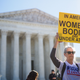 Pro-choice demonstrators are seen outside of the US Supreme Court in Washington, DC on November 1, 2021. The Supreme Court is set to hear challenges to Texas' restrictive abortion laws. - The conservative-majority US Supreme Court hears challenges on Monday to the most restrictive law passed since abortion was made a constitutional right nearly 50 years ago -- a Texas bill that bans a woman from terminating a pregnancy after six weeks. (Photo by MANDEL NGAN / AFP) (Photo by MANDEL NGAN/AFP via Getty Images)